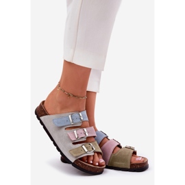 Flip folladas de gamuza para mujeres con panto fino rr267034 hebillas azules 3
