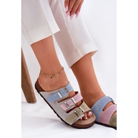 Flip folladas de gamuza para mujeres con panto fino rr267034 hebillas azules 6