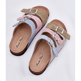 Flip folladas de gamuza para mujeres con panto fino rr267034 hebillas azules 8