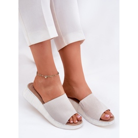 Flip fallas de gamuza para mujeres en el panto Fino RR267044 Gray Wedge gris 6