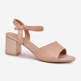 Sandalias femeninas en el beige Vinceza 20275 4