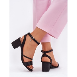Sandalias para mujeres en el pilar con Vinceza 20268 Circons negros 5