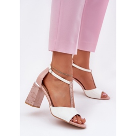 Sandalias de mujer pintadas en el Vinceza 20276 Post Pink-White rosado 2