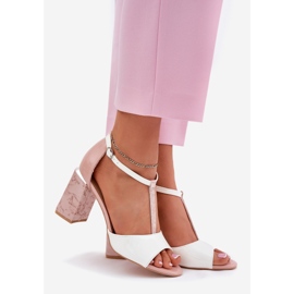 Sandalias de mujer pintadas en el Vinceza 20276 Post Pink-White rosado 1