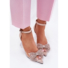 Bombas elegantes con un arco beige Vinceza 62212 6