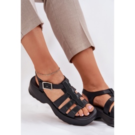 Sandalias femeninas Fragant Zaxy RR285117 Negro 7