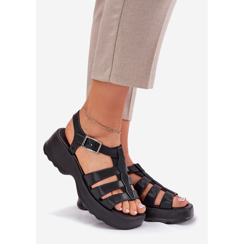 Sandalias femeninas Fragant Zaxy RR285117 Negro 1