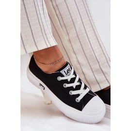 Zapatillas para mujeres en la plataforma Lee Isla C Women Low 50251001 Negro 7