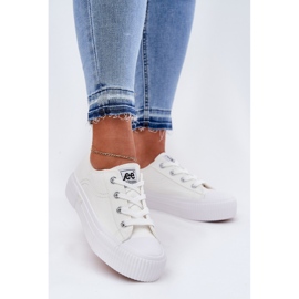 Zapatillas para mujeres en la plataforma Lee Isla C Women Low 50251001 White blanco 2