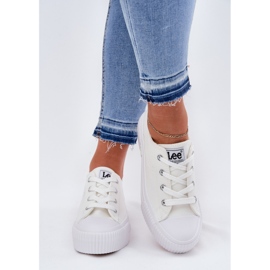 Zapatillas para mujeres en la plataforma Lee Isla C Women Low 50251001 White blanco 3