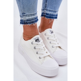 Zapatillas para mujeres en la plataforma Lee Isla C Women Low 50251001 White blanco 5