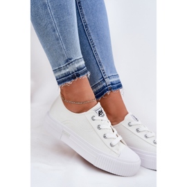 Zapatillas para mujeres en la plataforma Lee Isla C Women Low 50251001 White blanco 8