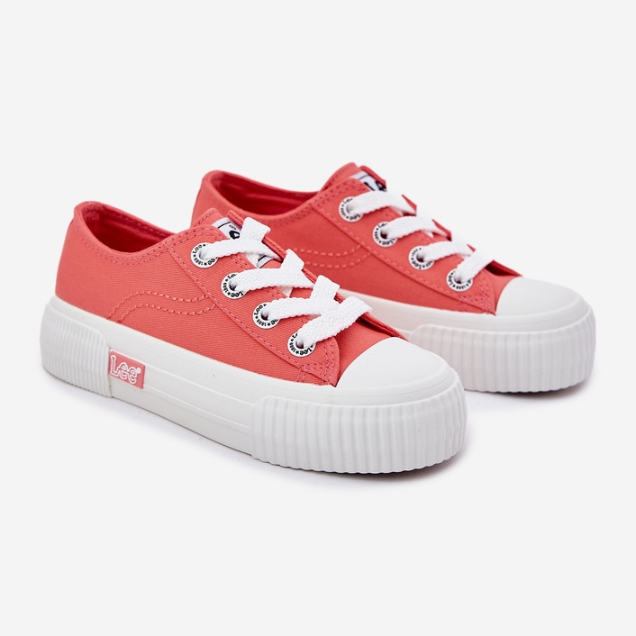 Zapatillas para jóvenes para niños Lee Isla C Low 50251058 Coral naranja 1