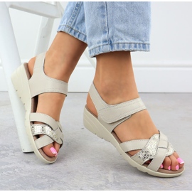 Sandalias de cuero para mujeres para Beige T.Sokolski L25-631 4
