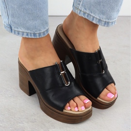 Flip de cuero para mujeres en la publicación negra T.Sokolski L25-13 negro 6