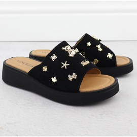 Godas de cuero para mujeres con decoraciones negras Vinceza 66741 negro 2