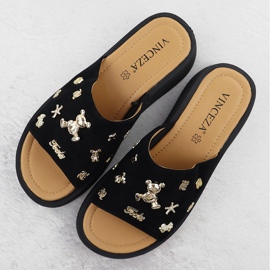 Godas de cuero para mujeres con decoraciones negras Vinceza 66741 negro 3