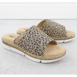 Flip Flip Flip Flip en un leopardo impreso beige jezzi 8832 2