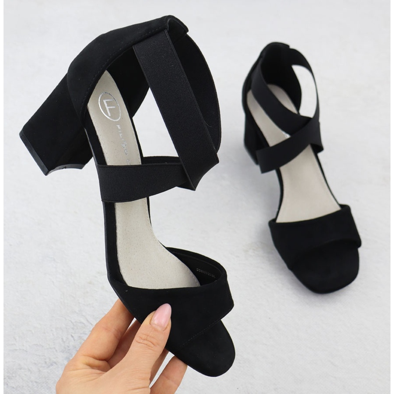 Las sandalias femeninas en el poste se deslizaron en el Black Elastics Filippo DS6920 negro 1 Las sandalias femeninas en el poste se deslizaron en el Black Elastics Filippo DS6920 negro 1