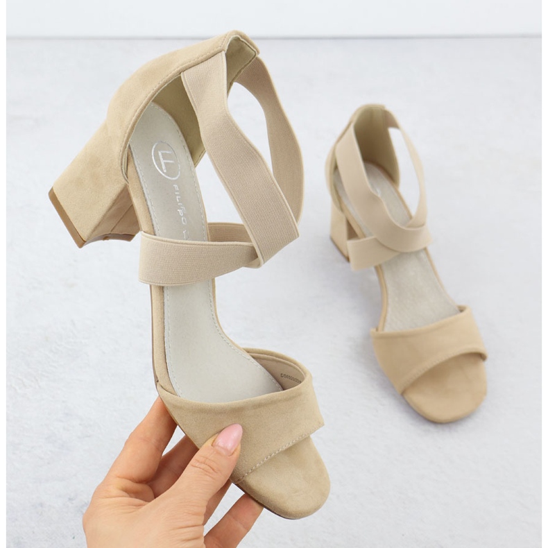 Sandalias de mujeres en la publicación insertada en el Beige Elastics Filippo DS6920 1 Sandalias de mujeres en la publicación insertada en el Beige Elastics Filippo DS6920 1