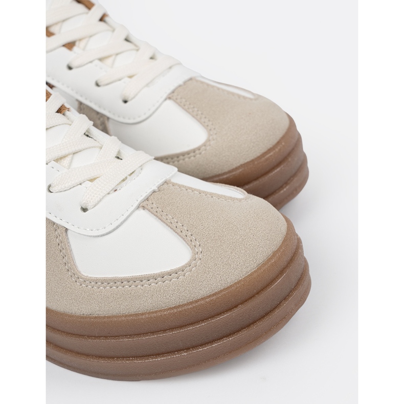 Shelvt Zapatos deportivos femeninos más gruesos blanco 1