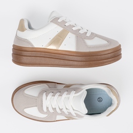 Shelvt Zapatos deportivos femeninos más gruesos blanco 5
