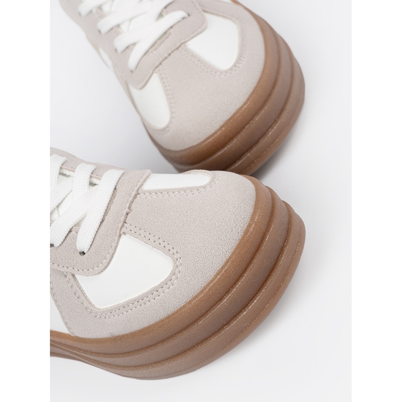 Shelvt Zapatos deportivos femeninos más gruesos blanco 1