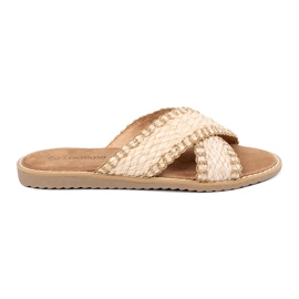 Shelvt Zapatillas para mujeres beige para mujeres 1