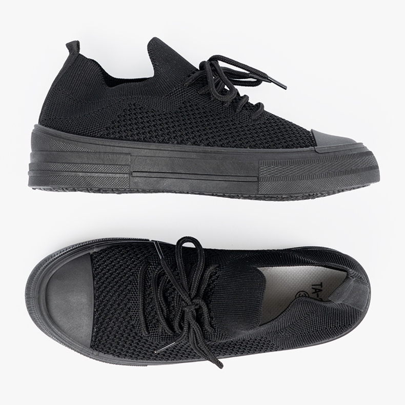 Shelvt Zapatillas de deporte para mujeres negras negro 1