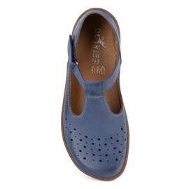 Olivier Zapatos descalzos de mujer hechos de cuero natural 1283 azul marino 6