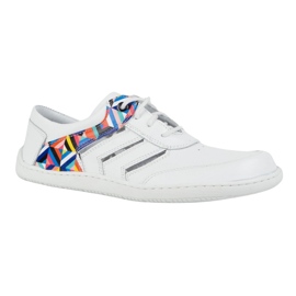 Zapatillas descalzos de cuero para mujeres minimalista Layla Olivier White blanco 6
