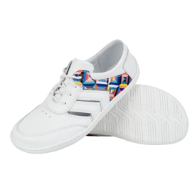 Zapatillas descalzos de cuero para mujeres minimalista Layla Olivier White blanco 7