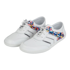 Zapatillas descalzos de cuero para mujeres minimalista Layla Olivier White blanco 11