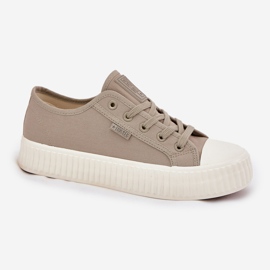 Material de zapatillas para mujeres en la plataforma gris Big Star RR274779 4