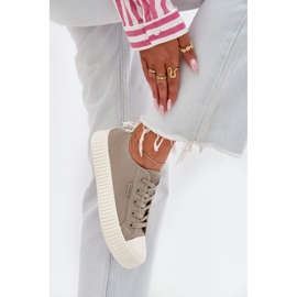 Material de zapatillas para mujeres en la plataforma gris Big Star RR274779 5
