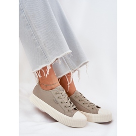 Material de zapatillas para mujeres en la plataforma gris Big Star RR274779 6