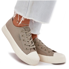 Material de zapatillas para mujeres en la plataforma gris Big Star RR274779 8