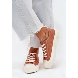 Material de zapatillas para mujeres en la plataforma naranja Big Star RR274778 3