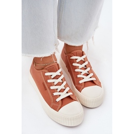 Material de zapatillas para mujeres en la plataforma naranja Big Star RR274778 5
