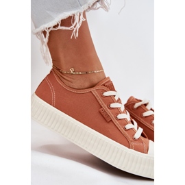 Material de zapatillas para mujeres en la plataforma naranja Big Star RR274778 8