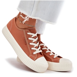 Material de zapatillas para mujeres en la plataforma naranja Big Star RR274778 9