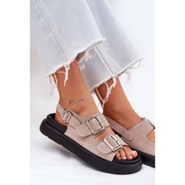 Sandalias de gamuza para mujeres con Big Star RR274663 CLAMPS PINK rosado 7