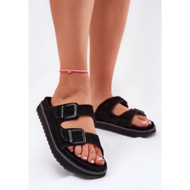 Flip de gamuza femenina con D.Franklin DFSH405001 abrazaderas negras negro 2