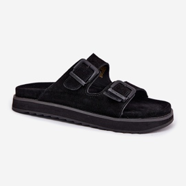 Flip de gamuza femenina con D.Franklin DFSH405001 abrazaderas negras negro 4