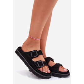 Flip de gamuza femenina con D.Franklin DFSH405001 abrazaderas negras negro 1