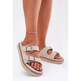 Flip de gamuza para mujeres con D.Franklin DFSH405001 Beige Heblas 9