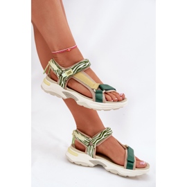 Sandalias de velcro para mujeres D.Franklin DFSH406003 Verde 11