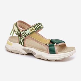 Sandalias de velcro para mujeres D.Franklin DFSH406003 Verde 14