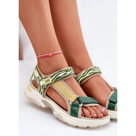 Sandalias de velcro para mujeres D.Franklin DFSH406003 Verde 12