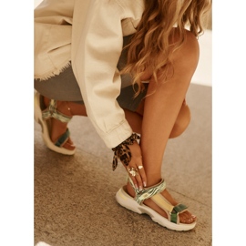 Sandalias de velcro para mujeres D.Franklin DFSH406003 Verde 9